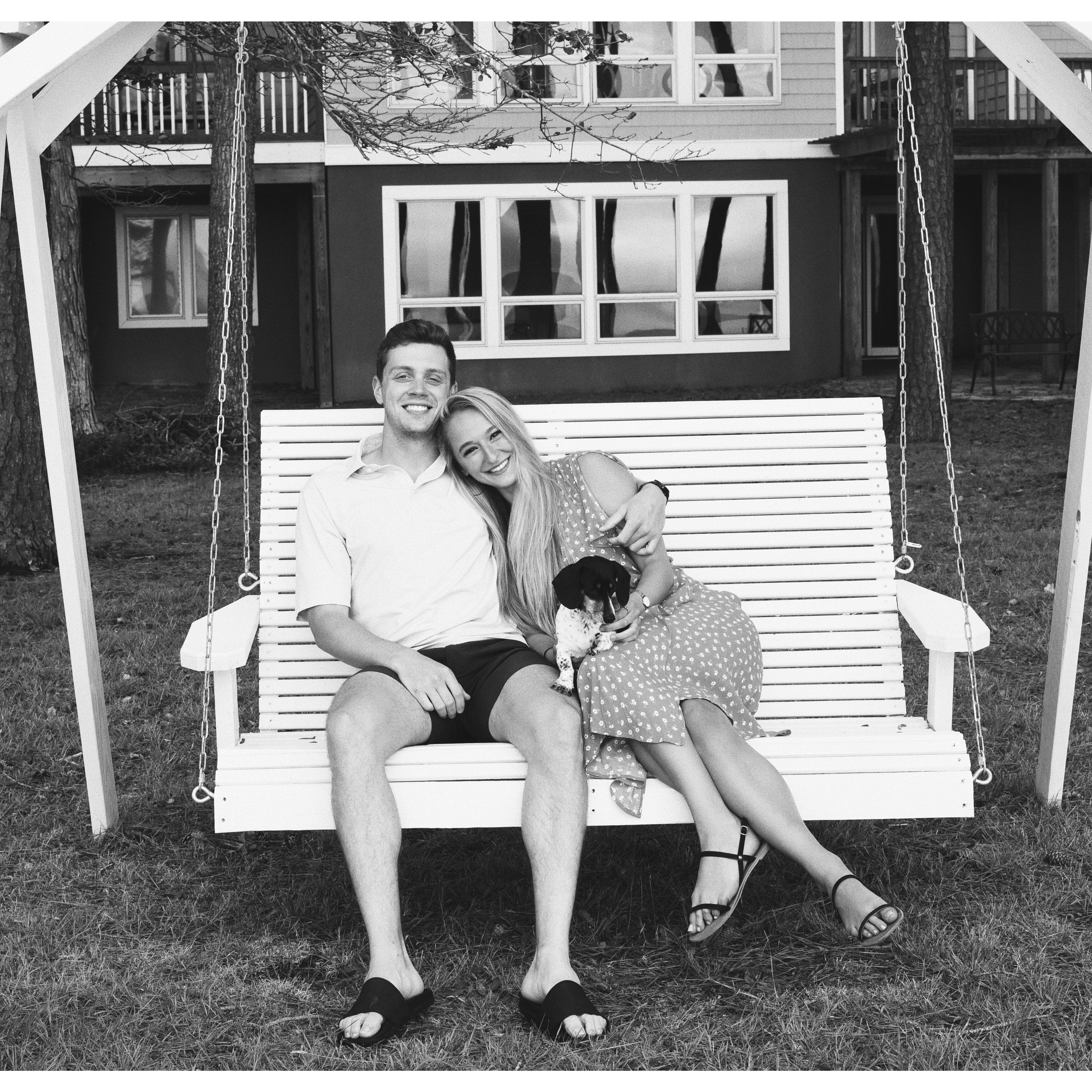 The best family photo of us all - taken at the Klineberg family beach house on the chair swing that always seems to break.