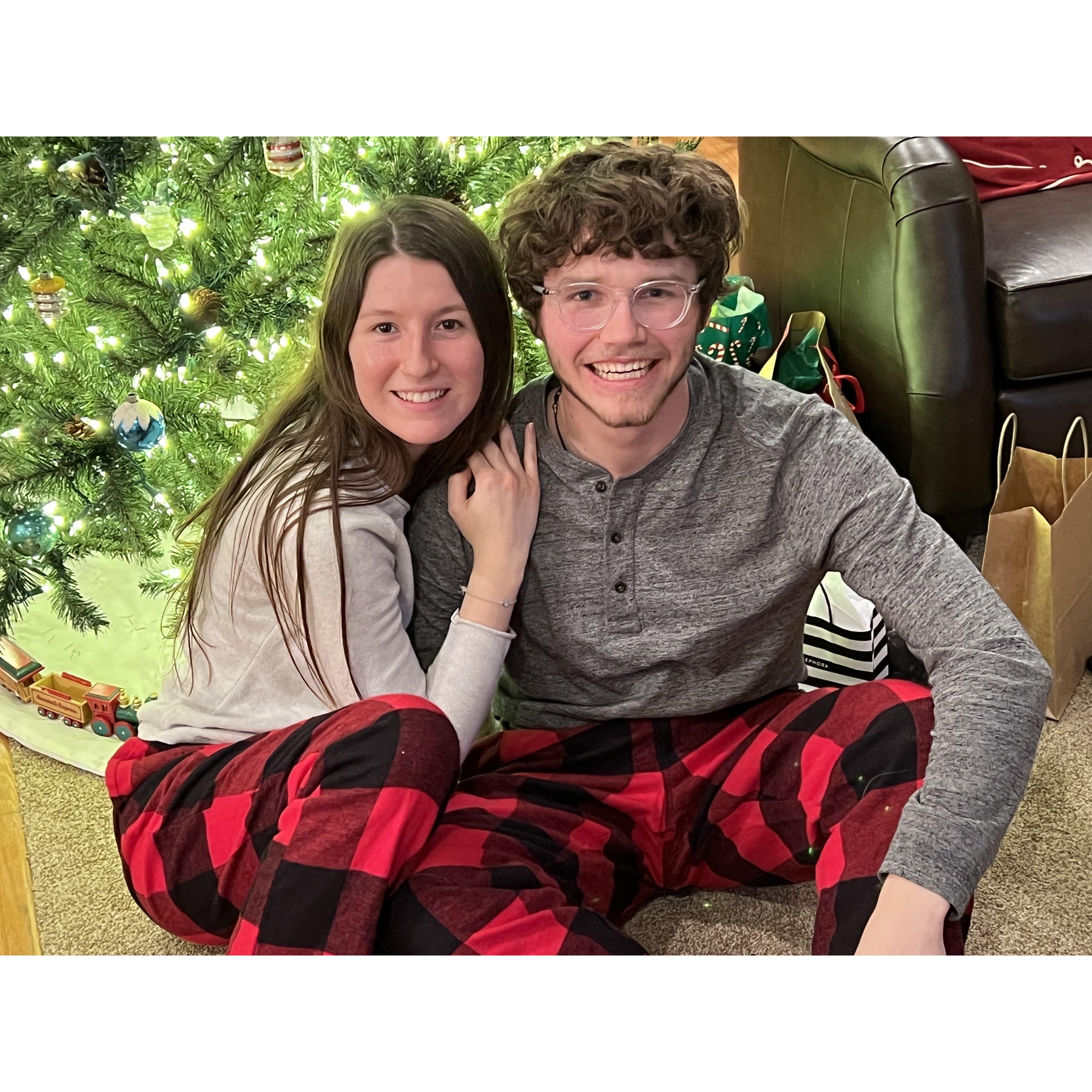 Our first Christmas spent together at Kyah's grandparents