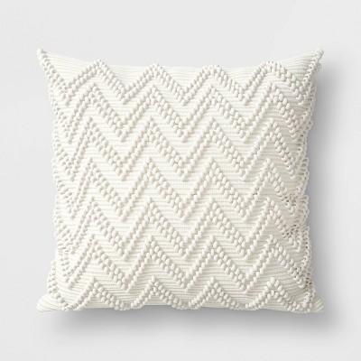 Textured Woven Outdoor Throw Pillow Cream - Threshold™