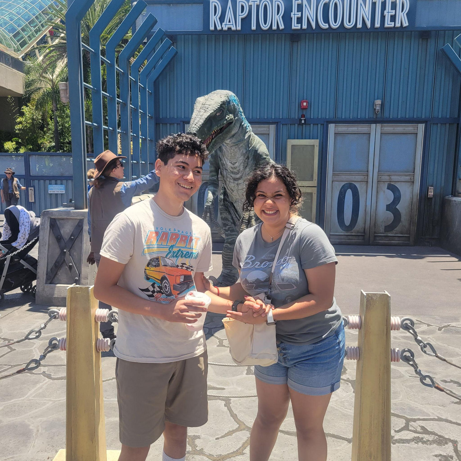 Bella was incredibly excited to meet the dinosaurs