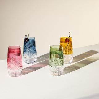 Mixology Color Assorted Highball Glass , Set of 4