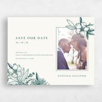Green Wedding Save the Date - Kianna Portrait