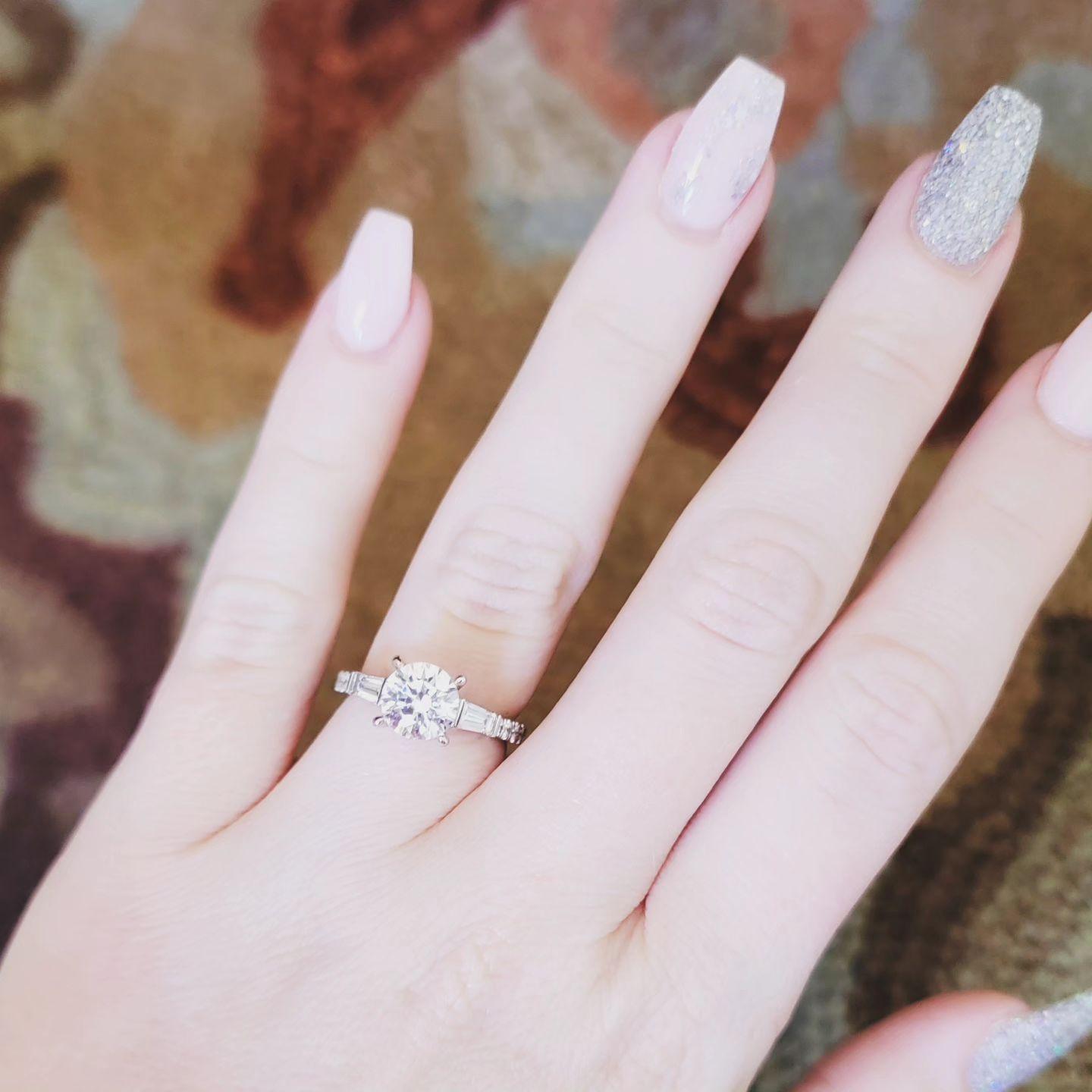 The "I'm engaged now!" photo everyone got bombed with the day I said YES!