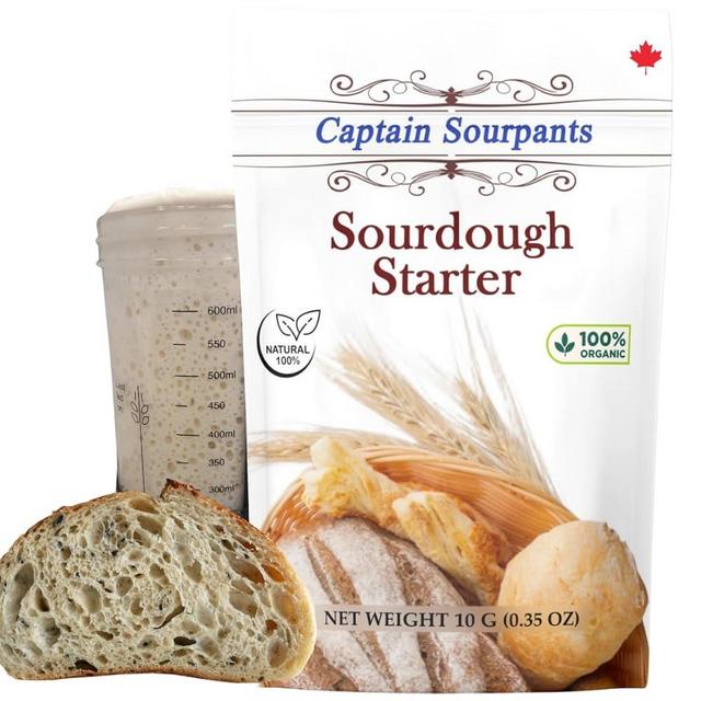 Mature Sourdough Starter Culture – 100+ Years Old Dehydrated Sourdough Starter Kit for Delicious Homemade Sourdough Bread – All-Natural and Organic - Beginner Friendly, Fast reactivation and Expert Support