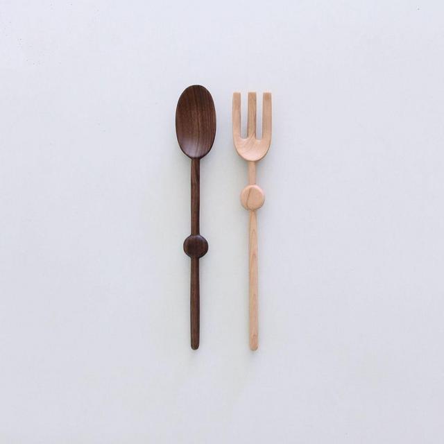 Two Toned Salad Servers, Medium