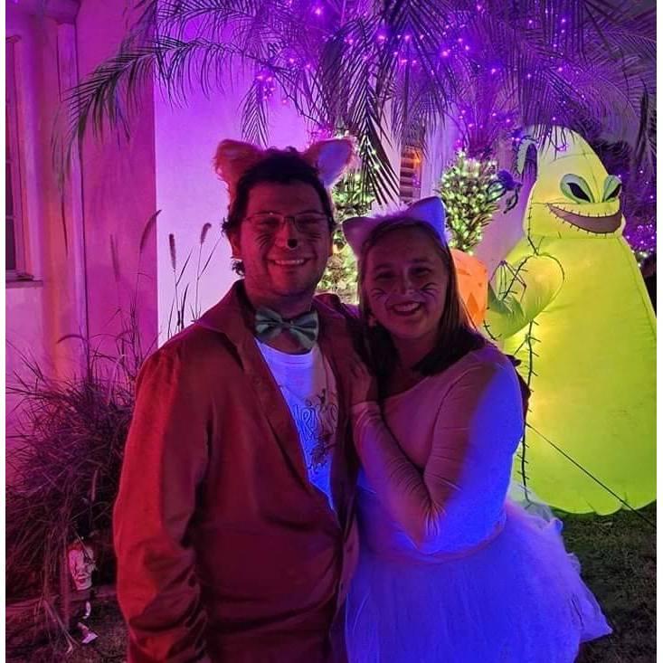 Halloween dressing as the "Aristocats" family