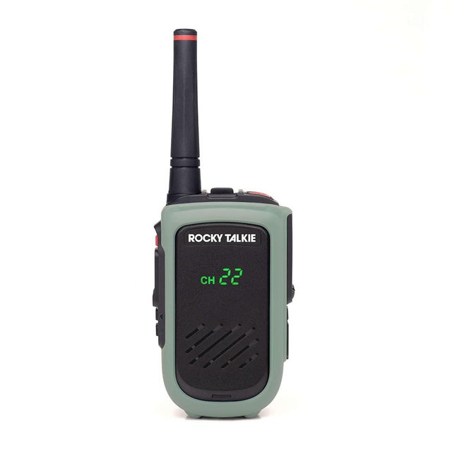 Rocky Talkie Rocky Talkie 5 Watt Radio - GMRS Radio with IP67 Waterproofing, Long Range Walkie Talkie, NOAA Weather Alerts, 5 Day Battery Life,1 Pack