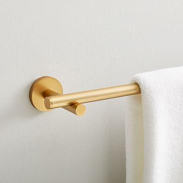 Modern Overhang Towel Bar - Antique Brass