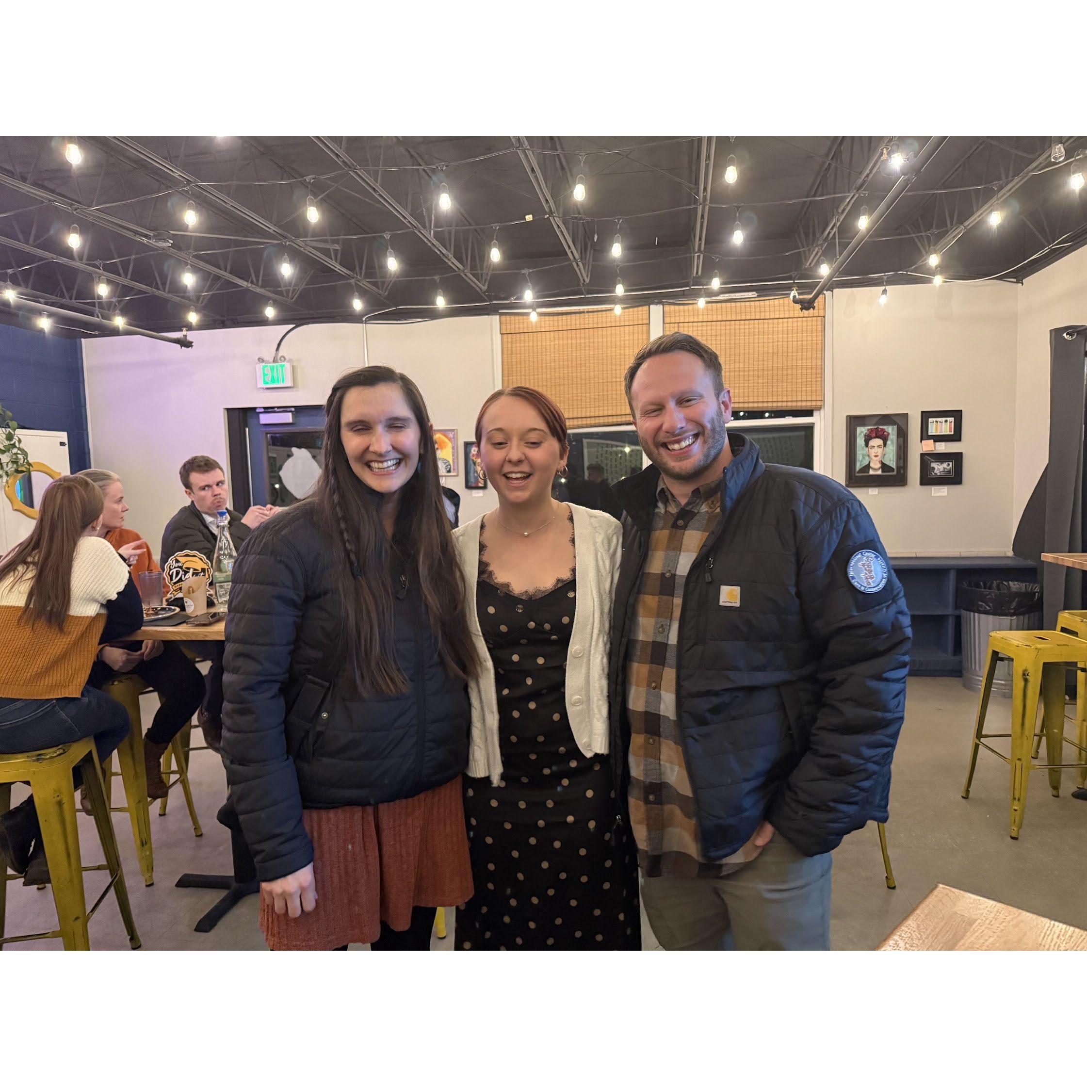 The Cheyenne Mountain Zoo gang came down to celebrate Amanda's college graduation! Austin has known her since she was 12! 🦒🎓❤️