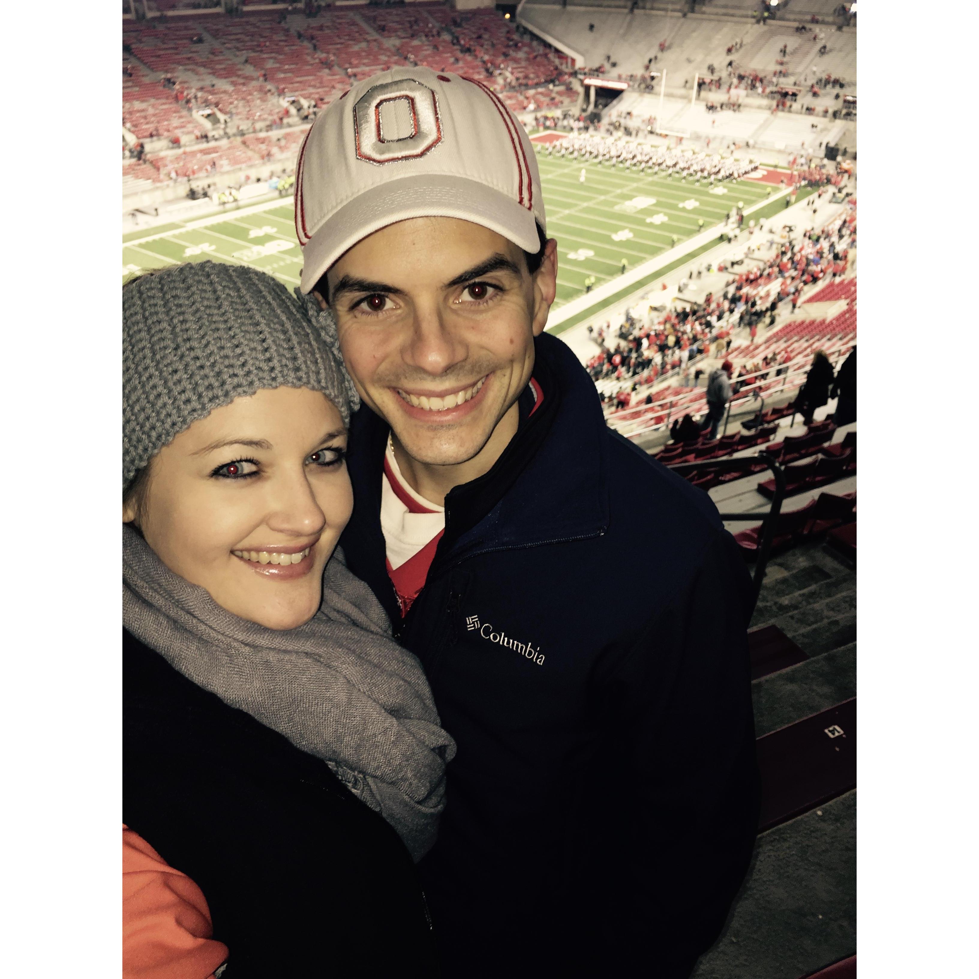 November 2015 - Columbus, Ohio - Amanda's first Buckeye football game (versus University of Minnesota of course)