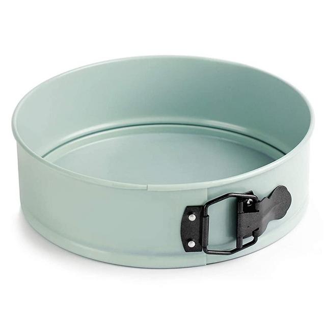 Springform Pan 9 Inch, TOPTIER Non-Stick 9 Inch Springform Pan with Leakproof Bottom and Easy-Release Buckle, 9-inch Spring Form Pan for Round Cheesecakes, Pizzas and Quiches, Wathet Blue