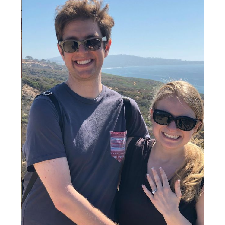After Matt proposed at the Torrey Pines Reserve!