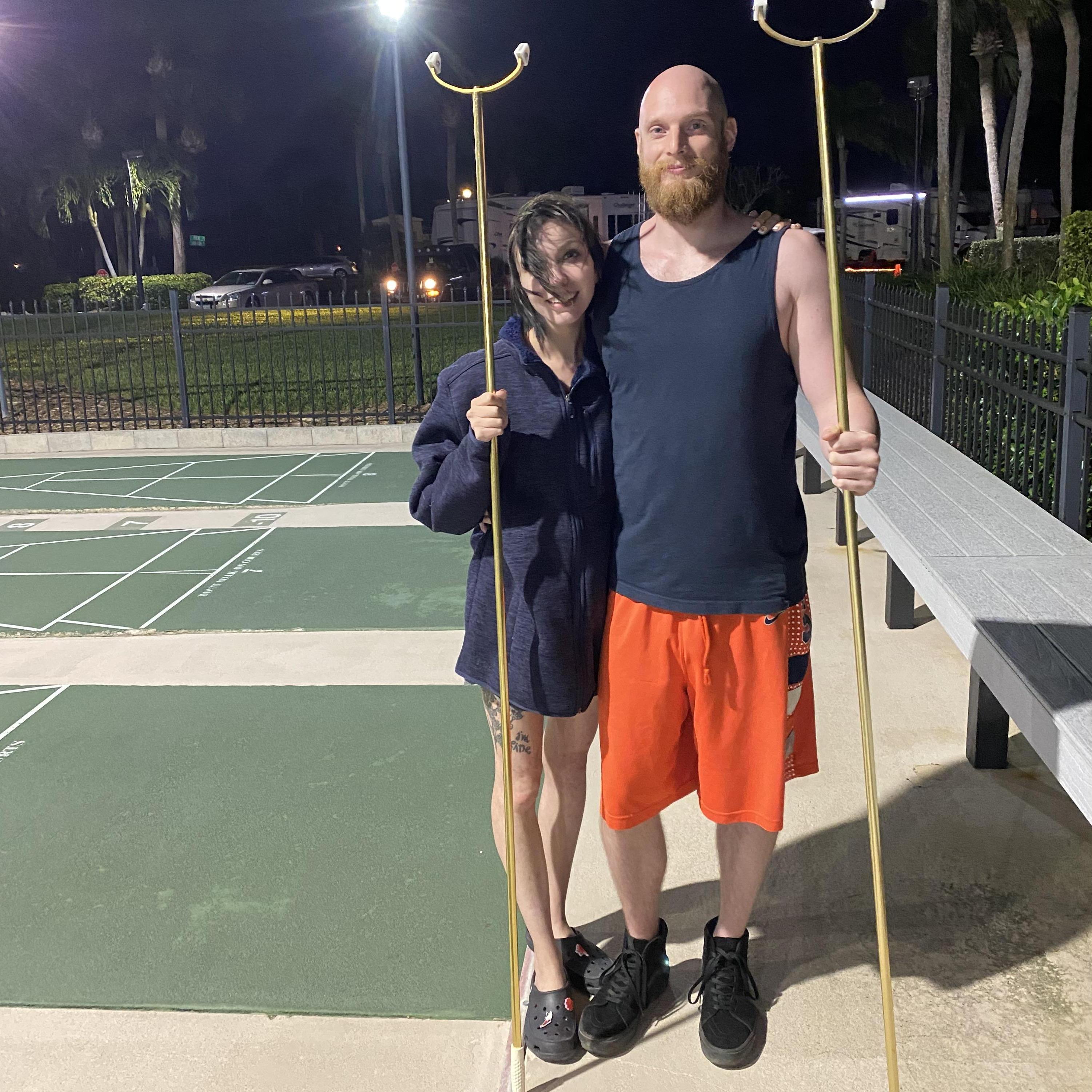 1/17/20 Shuffle board in Florida while visiting Grandma Louise!