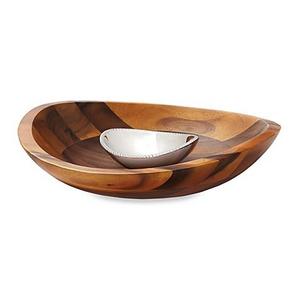 Nambe Braid Chip and Dip Set