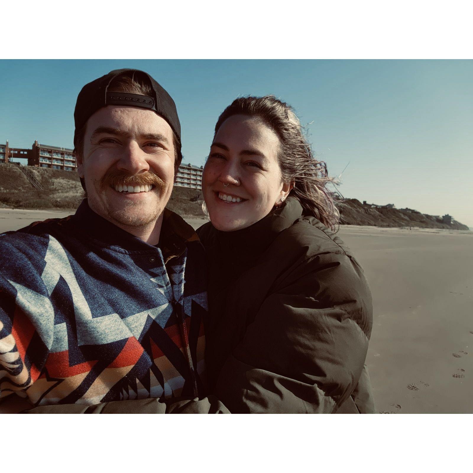 Our first trip to the beach for a birthday celebration.