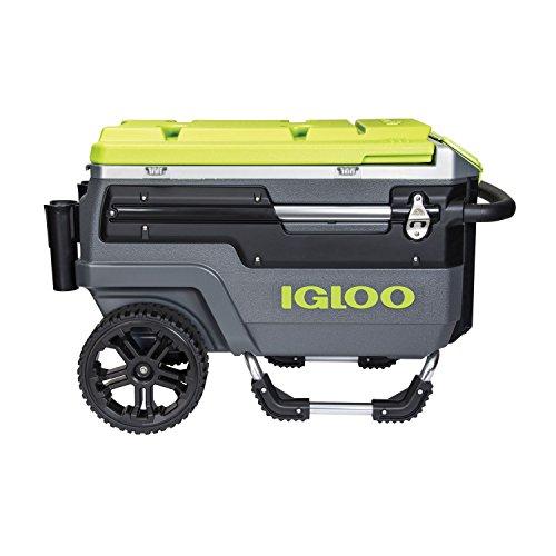 Igloo Trailmate Journey Cooler, Charcoal/Acid Green/Chrome, 70 quart