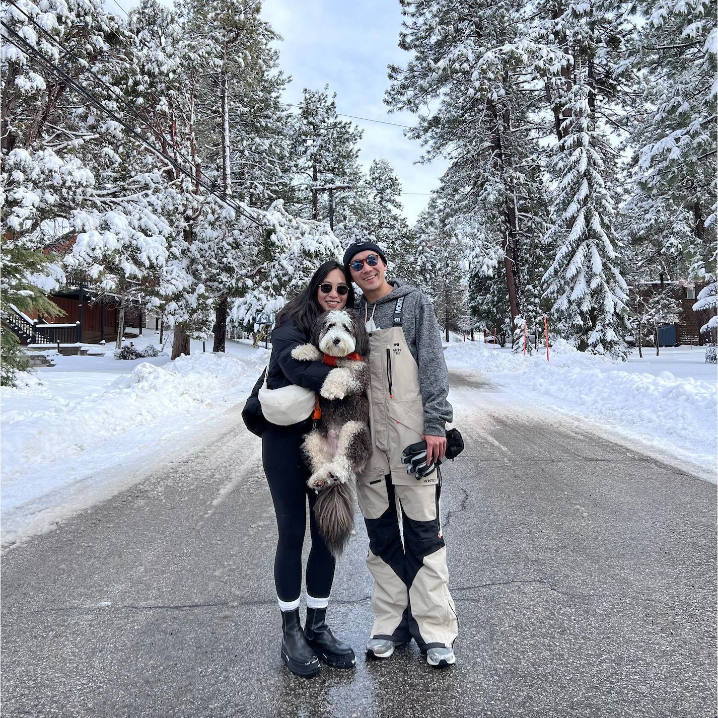 A winter getaway for us, and the perfect snow day for Stout