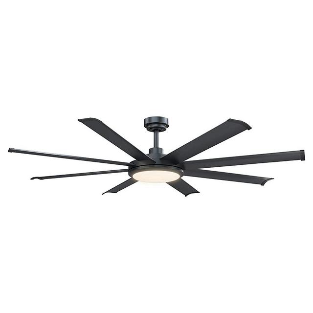 Parrot Uncle Modern Ceiling Fans Indoor with Light Remote, 60 Inch LED Celing Fan with Lights, Dimmable, Black