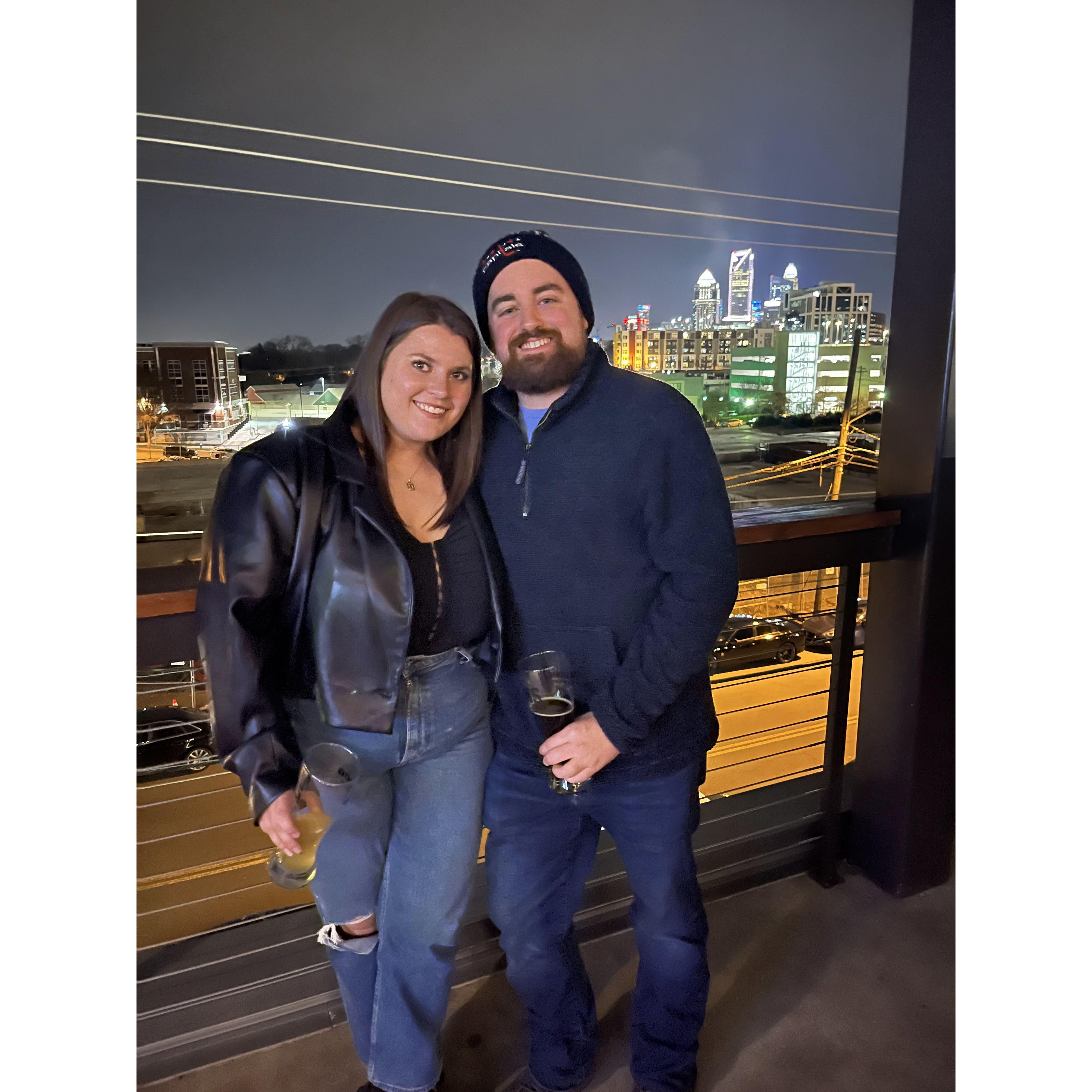 Enjoying Charlotte at night!