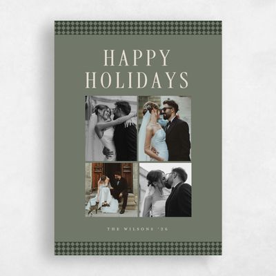 Dark Sage, Green Holiday Card - Whitman