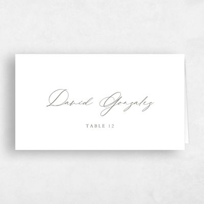 Dark Sage, Green Wedding Place Card - Malcesine