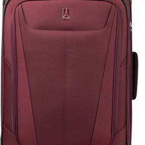 Travelpro Maxlite 5 Softside Expandable Luggage with 4 Spinner Wheels, Lightweight Suitcase, Men and Women, Burgundy, Checked-Medium 25-Inch