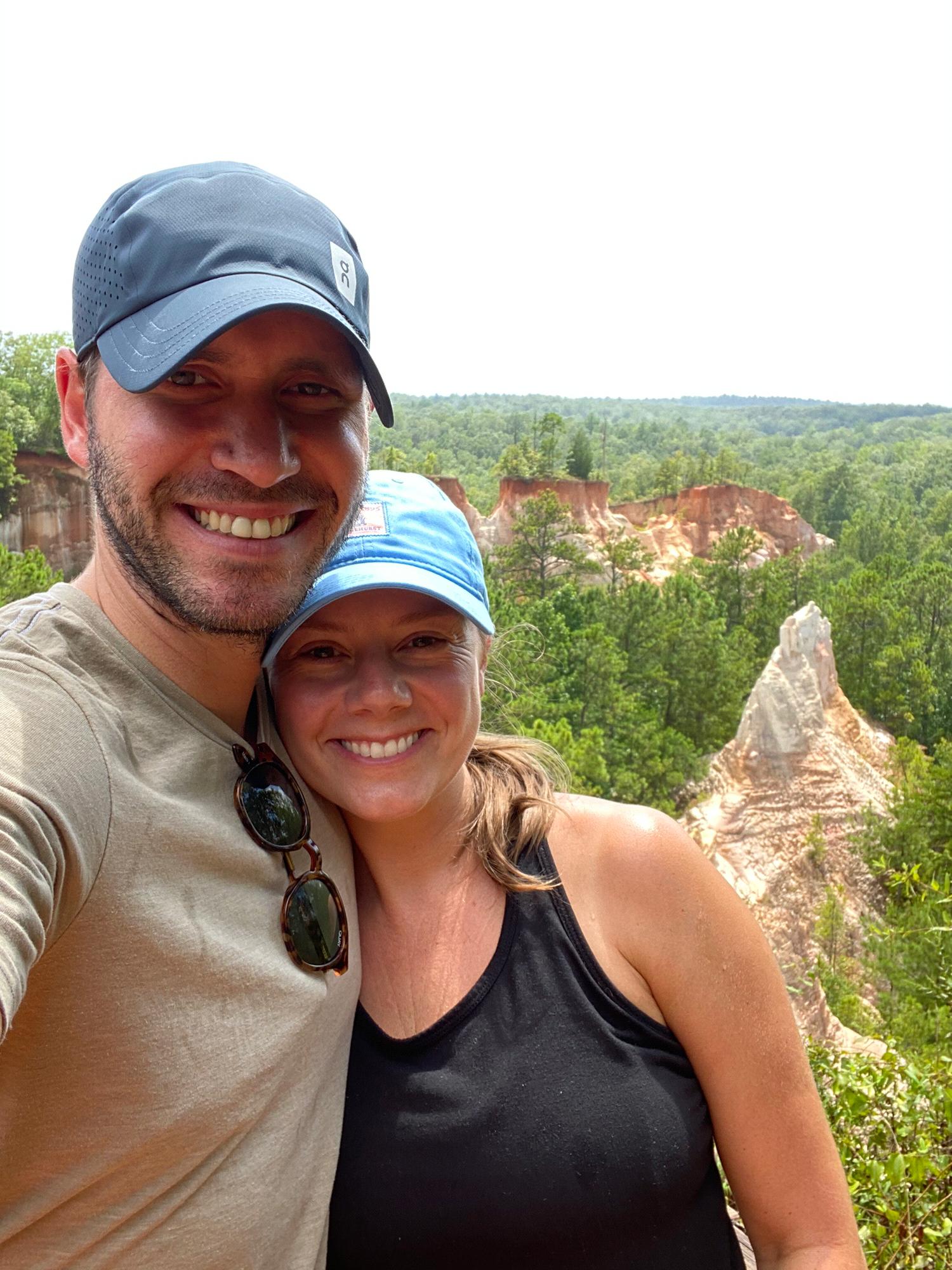 Ryan turning Alecia into a hiker during quarantine.