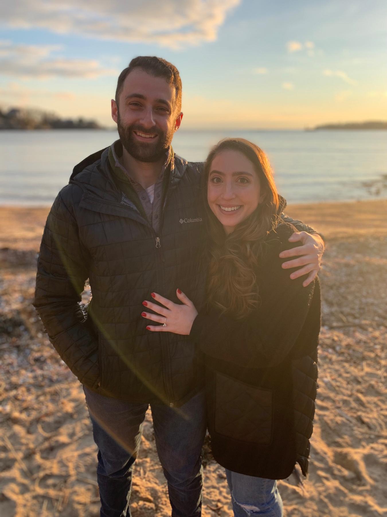 Snapped by our friend Michaela just after Jon proposed!
