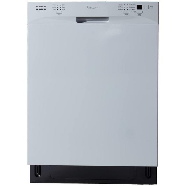 Dishwasher, Kalamera 24 inch Built in Dishwasher with 12/14 Place Settings, 6 Wash Cycles and 4 Temperature + Sanitized Option, Energy Save with Low Water Consumption and Quiet Operation - White