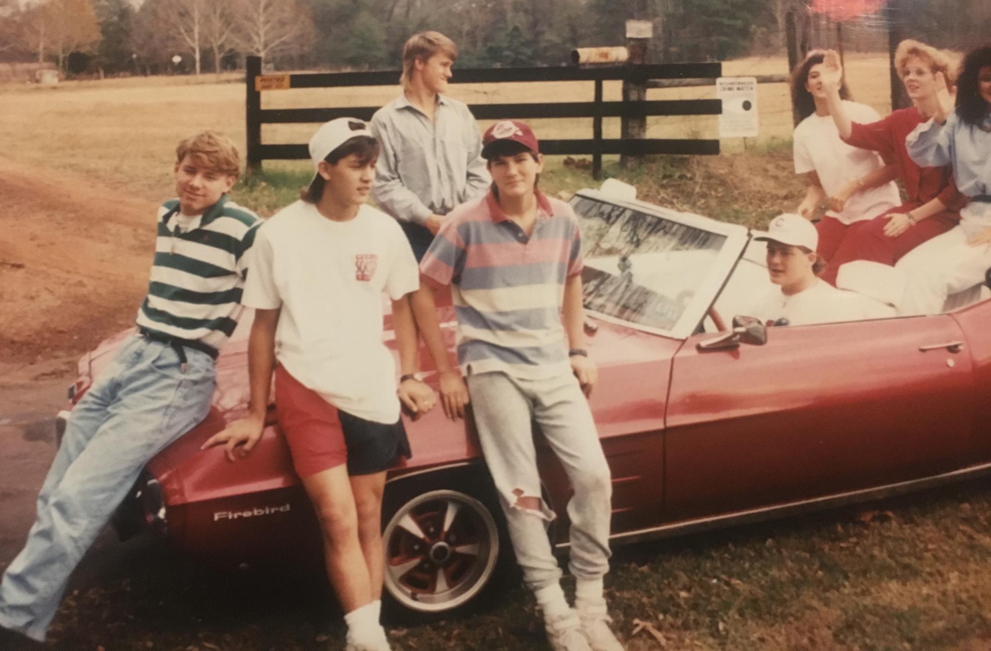 Allen Wood (center) with some church buddies