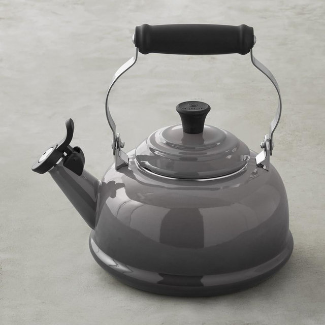 Le Creuset Whistle Tea Kettle, 1.8-Qt., Oyster Grey