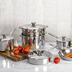 Le Creuset, Stainless 10-Piece Cookware Set | Zola