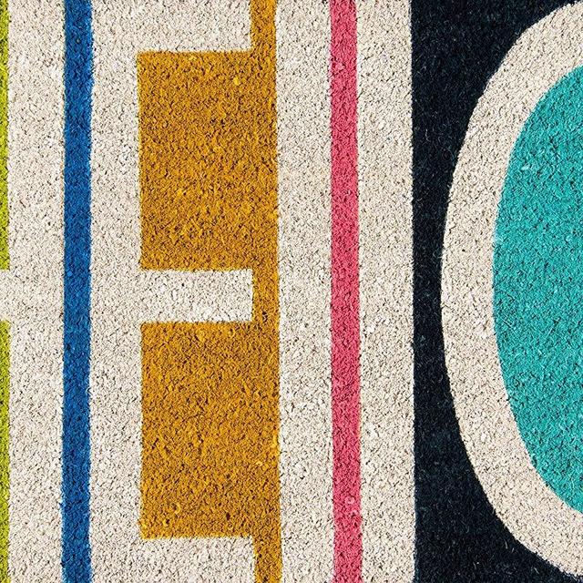 Novogratz Aloha Collection Hello Doormat, Multi, 1'6" x 2'6", Multicolor