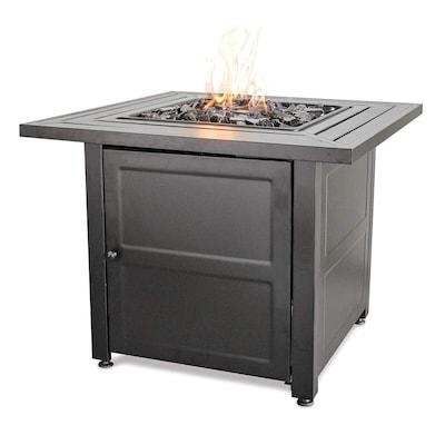 Endless Summer 30-in W 30000-BTU Black Portable Tabletop Stainless Steel Propane Gas Fire Pit Table