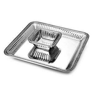 Wilton Armetale® Flutes & Pearls 2-Piece Chip 'n Dip Dish