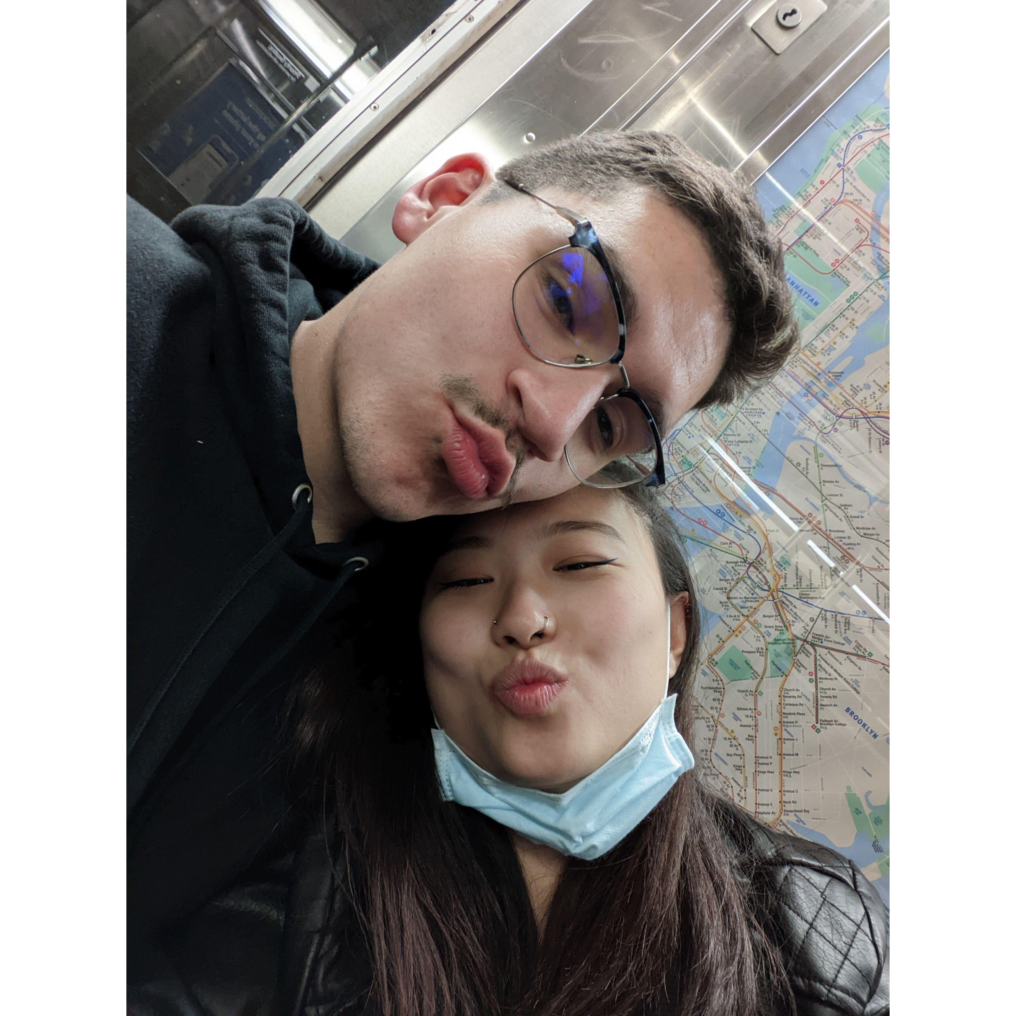 A ride on the train in Manhattan