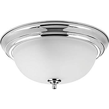 Progress Lighting P3925-15ET Traditional/Classic 2-60W Med Flush Mount, Polished Chrome