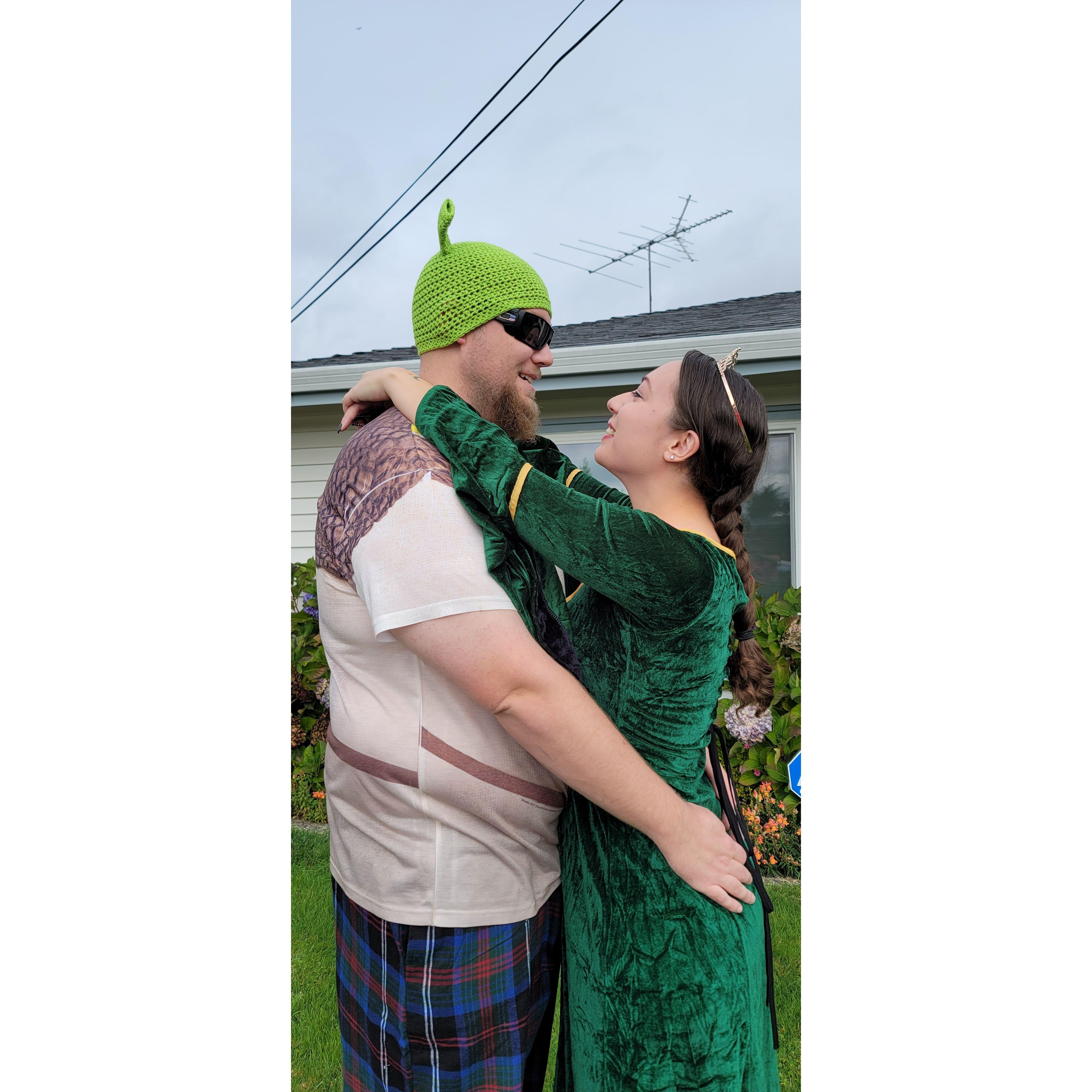 Our 2nd Halloween together: Shrek & Fiona! October 2021