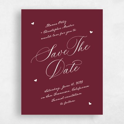 Wine, Red Wedding Save the Date - Estate Portrait