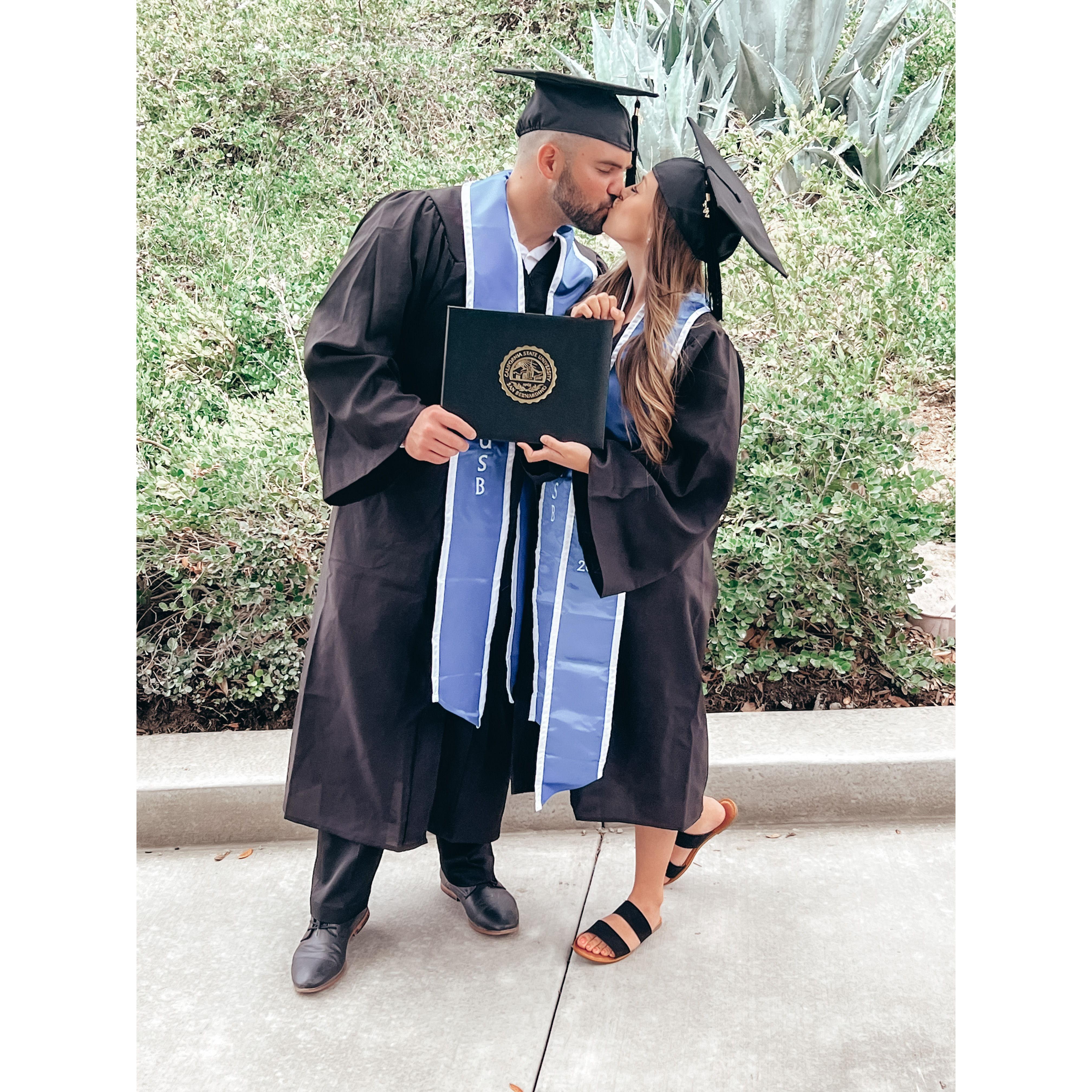 Graduating with our bachelor's degrees.