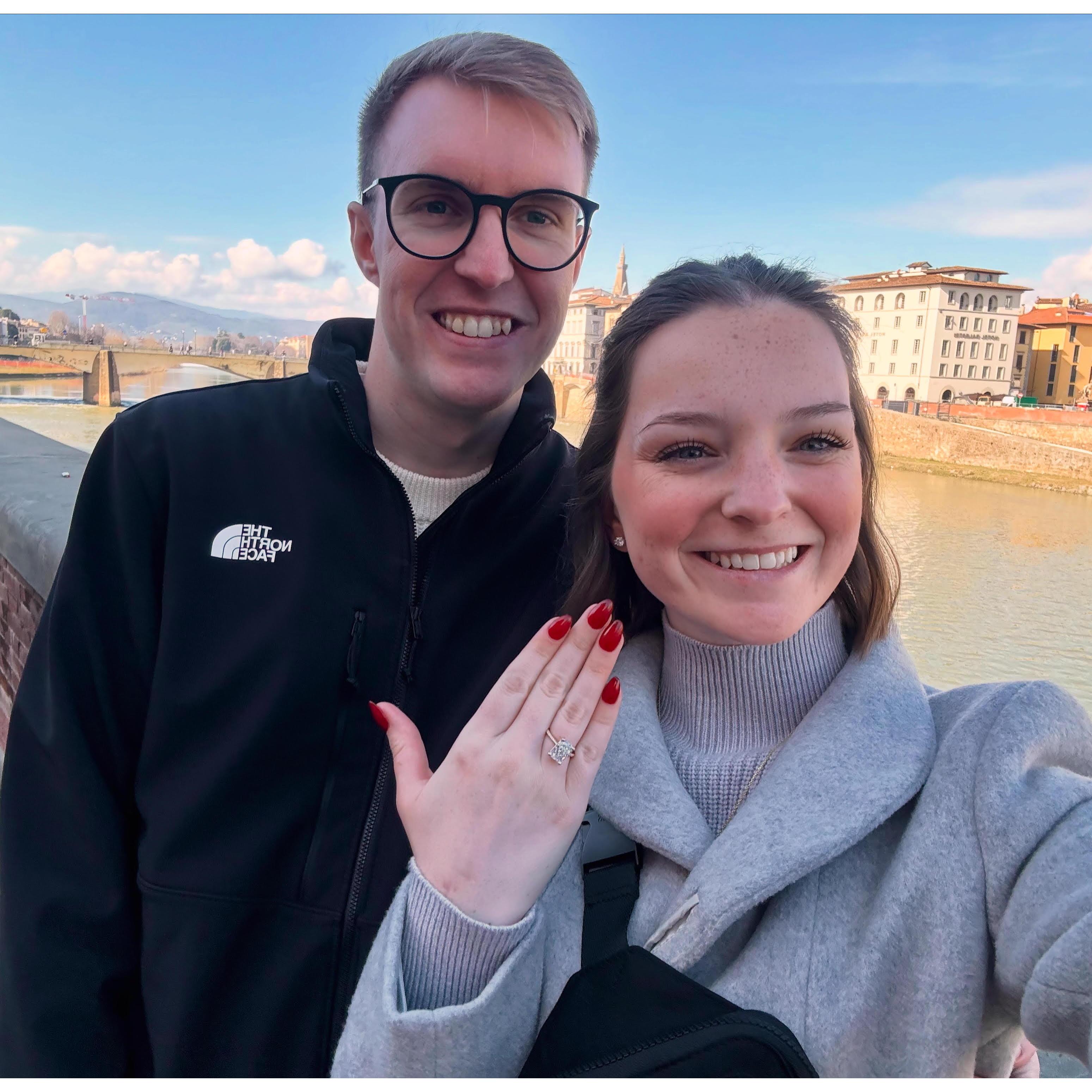 February 10, 2025 (Florence, IT): Day after we got engaged
