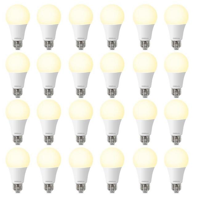 DEGNJU LED Light Bulbs Soft White 2700K, 100 Watt Equivalent LED Bulbs, A19 Standard Bulbs, 800 LM, 15000 Hours, E26 Base, Non-Dimmable, 13W Warm White LED Bulbs for Bedroom Living Room, 24 Pack