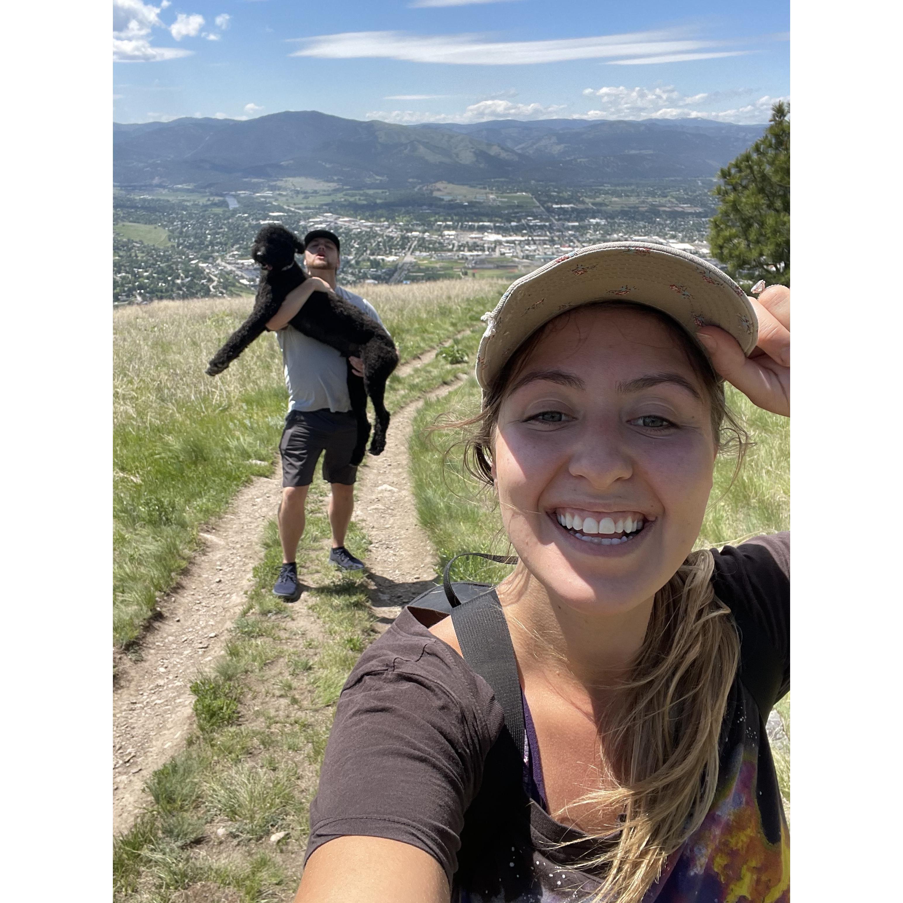Hiking to overlook Missoula, Montana, 2021