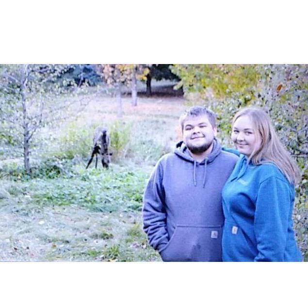 This was our first photoshoot in Oct of 2020. Taken at John A. Finch Arboretum, with a baby moose.