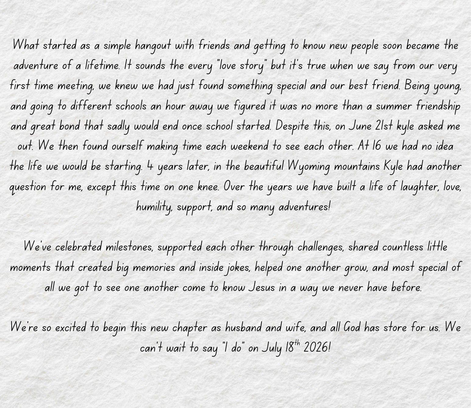 The Wedding Website of Faith Kohl and Kyle Koen