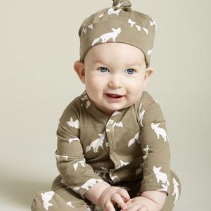 Kate Quinn Organic Cotton Footie Jumpsuit, Fox