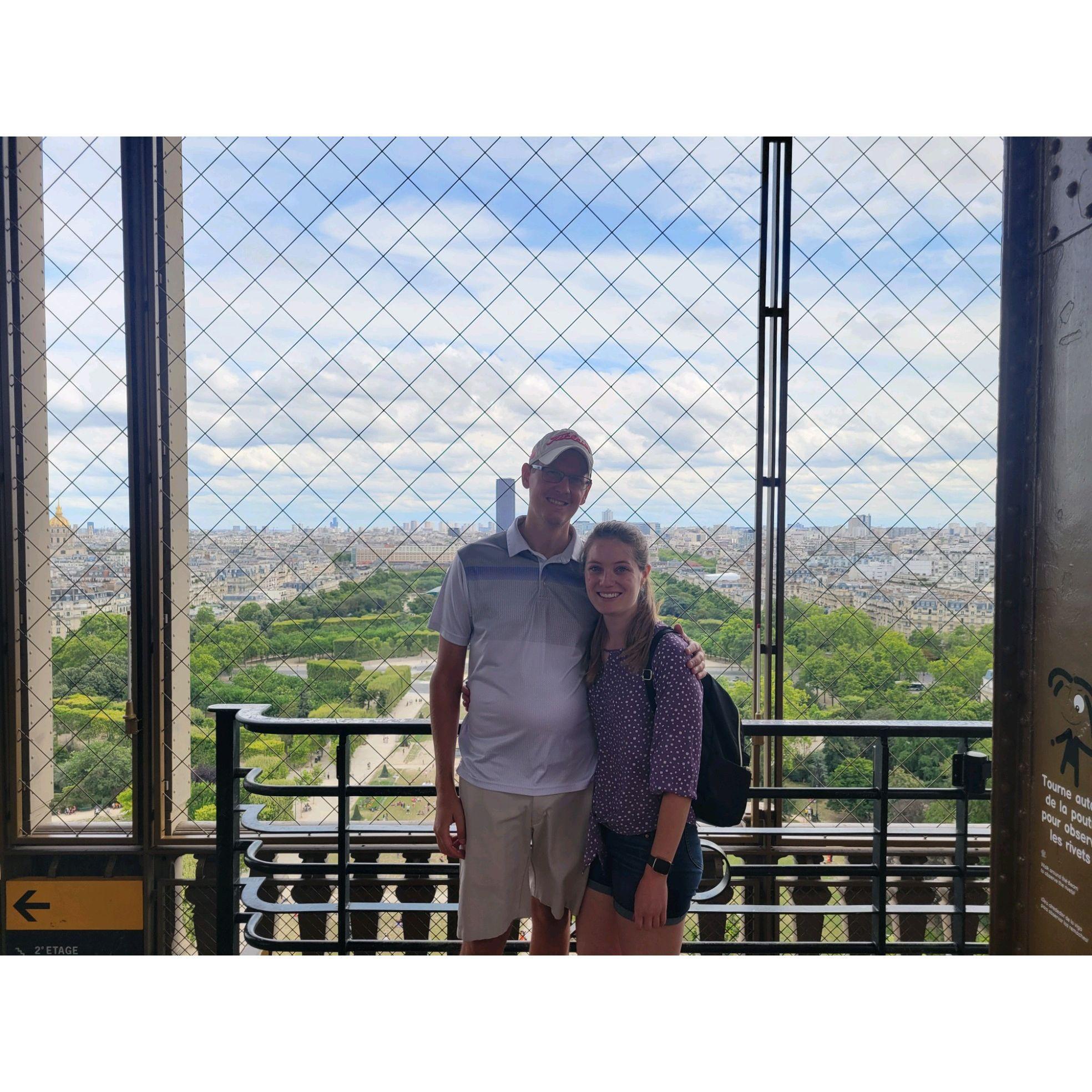 July 2022 inside the Eiffel Tower.