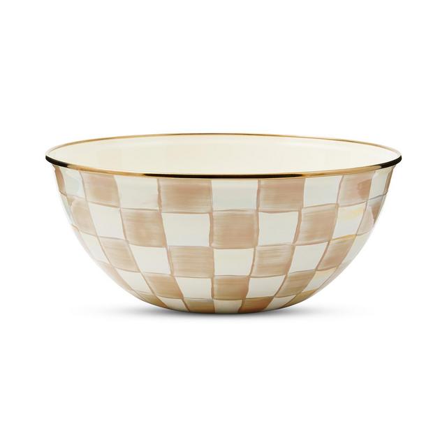 Mackenzie-Childs Mocha Check Large Everyday Bowl, 128-oz.