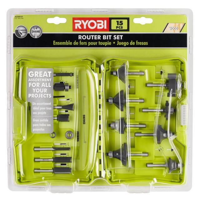 Shank Carbide Router Bit Set (15-Piece)