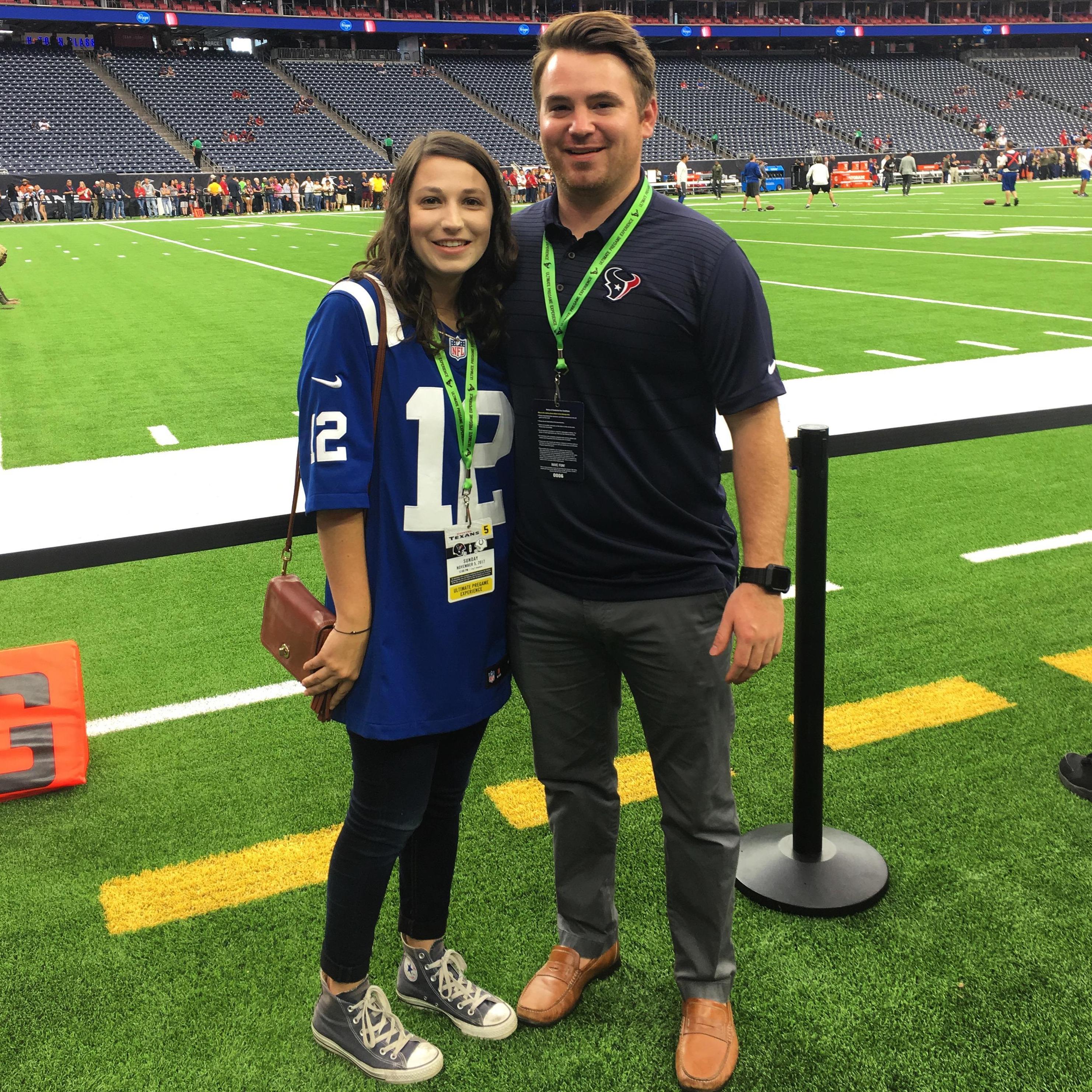 Sideline passes for Colts vs. Texans (ask who won)
November 2017